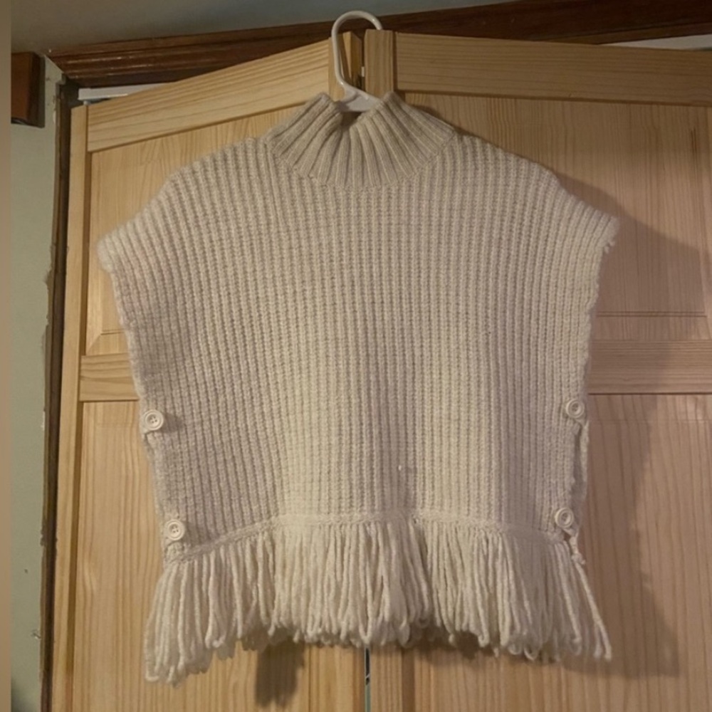 Anthropologie Fringed Sweater Vest - Picture 6 of 7